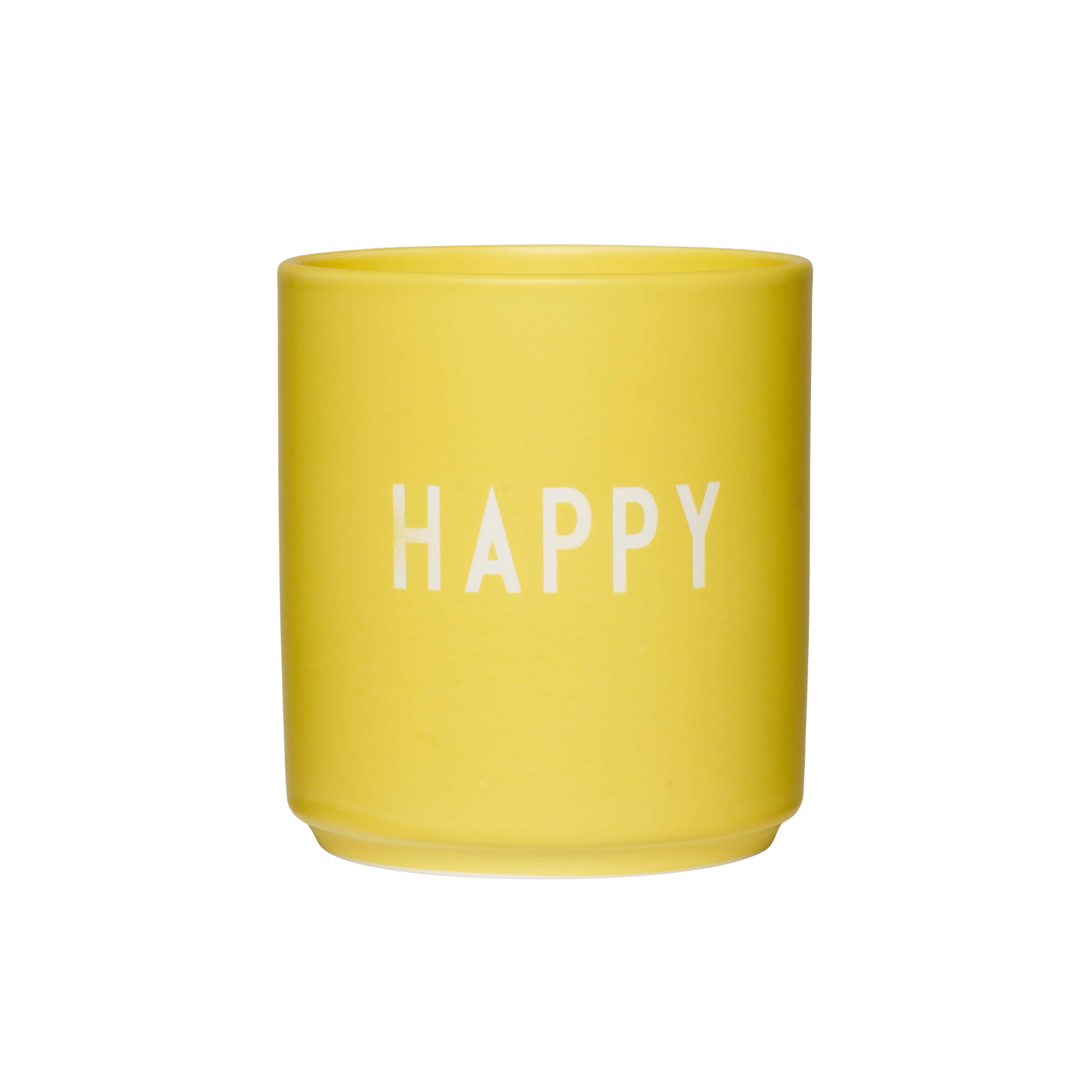 FAVOURITE Becher HAPPY gelb