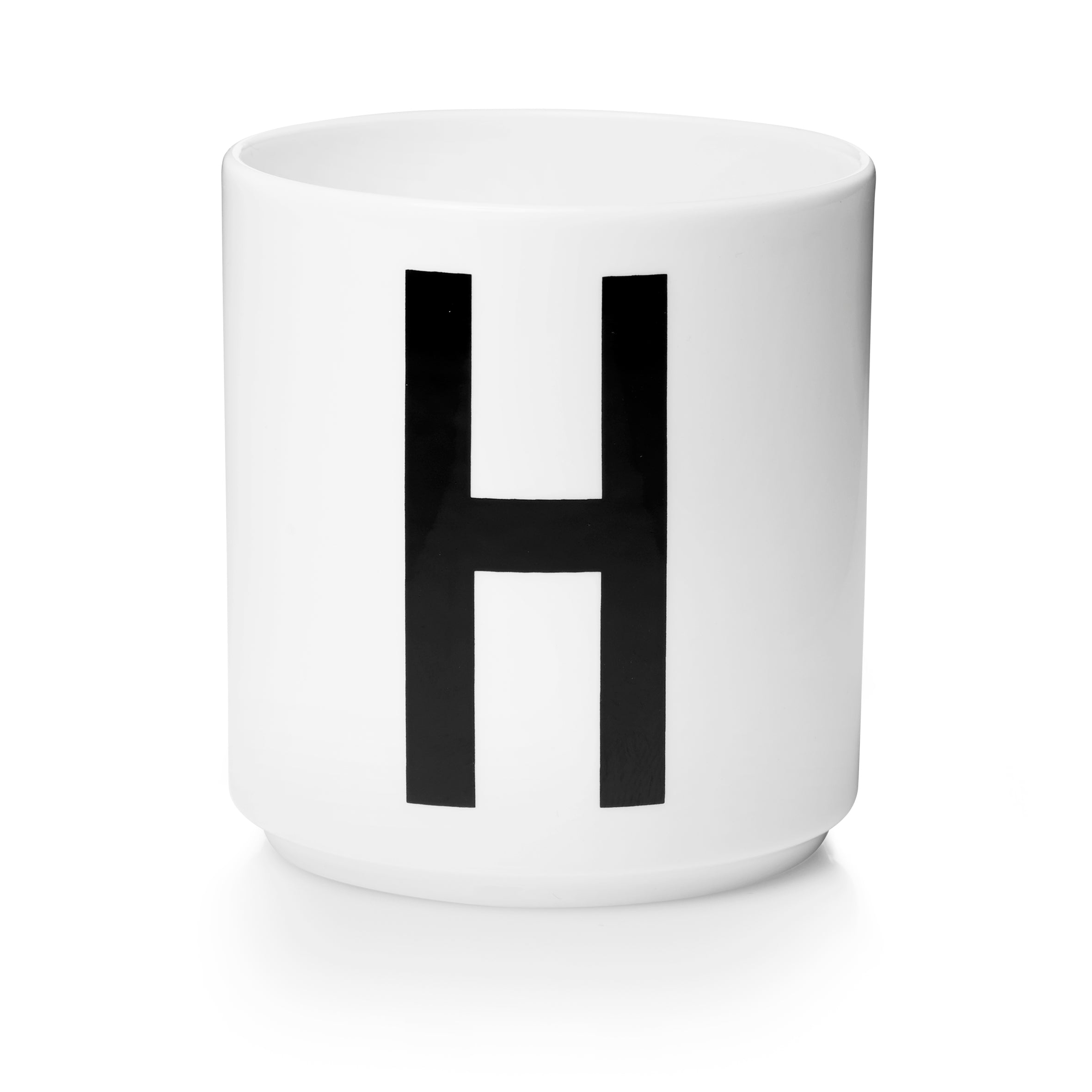 Personal Porzellan Becher weiß H