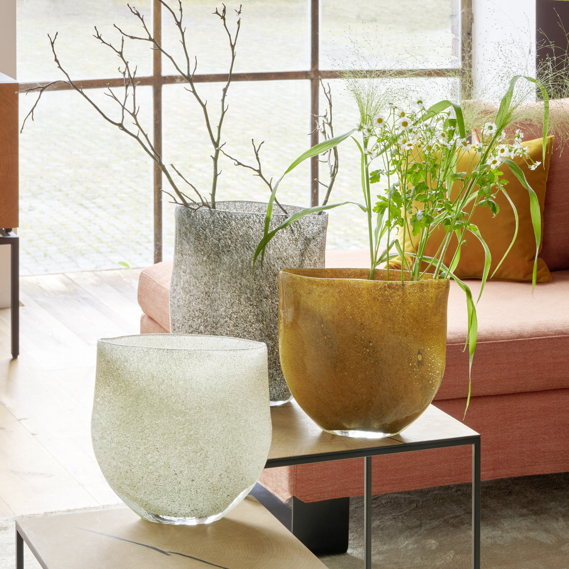 Perugino Vase anthrazit