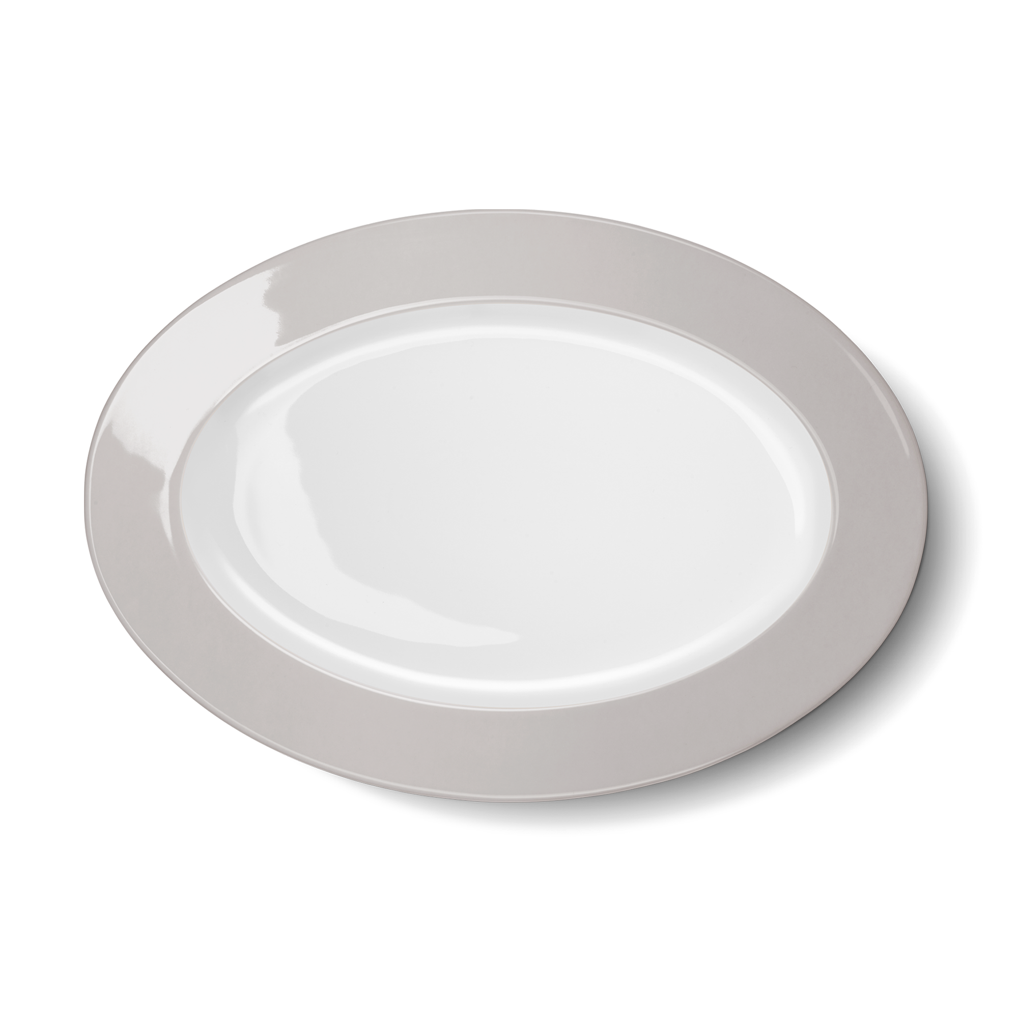 Solid Color Platte oval pearl