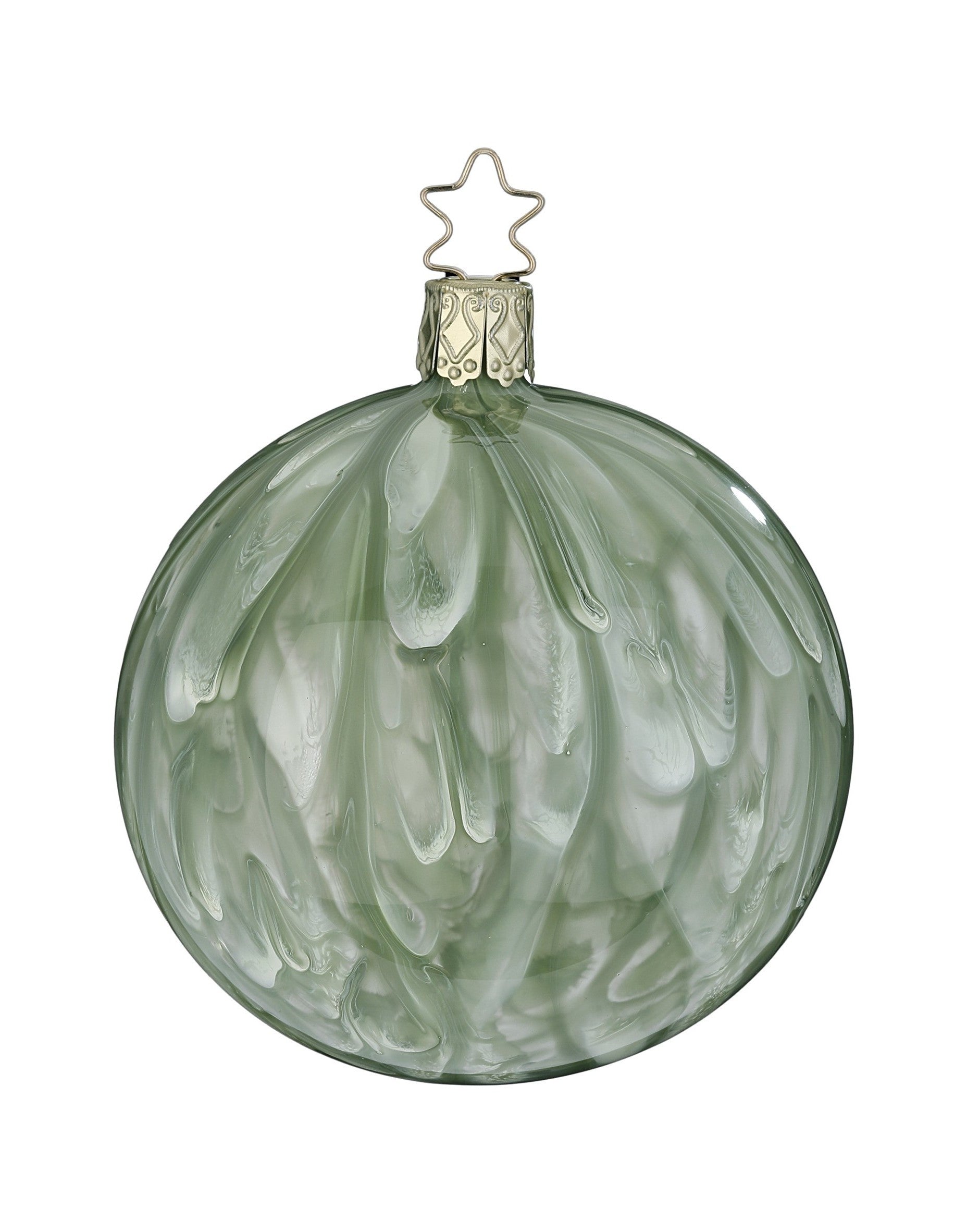 Weihnachtsbaumkugel "Farbsymphonie" salbei opal, mittel