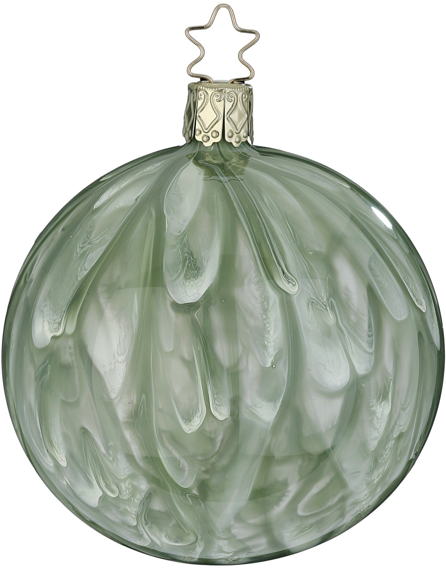 Weihnachtsbaumkugel "Farbsymphonie" salbei opal, groß