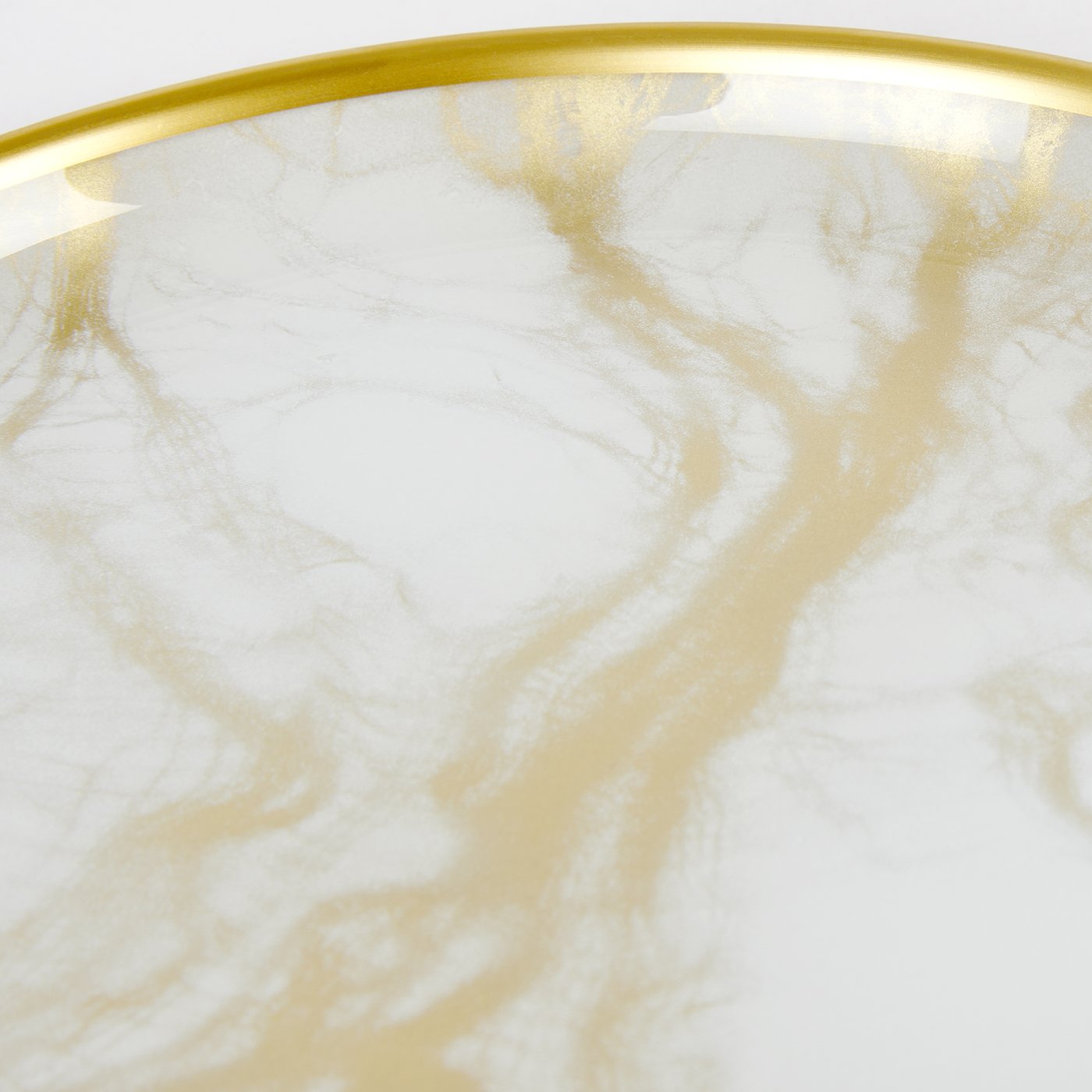 Achat Teller, elfenbein/gold