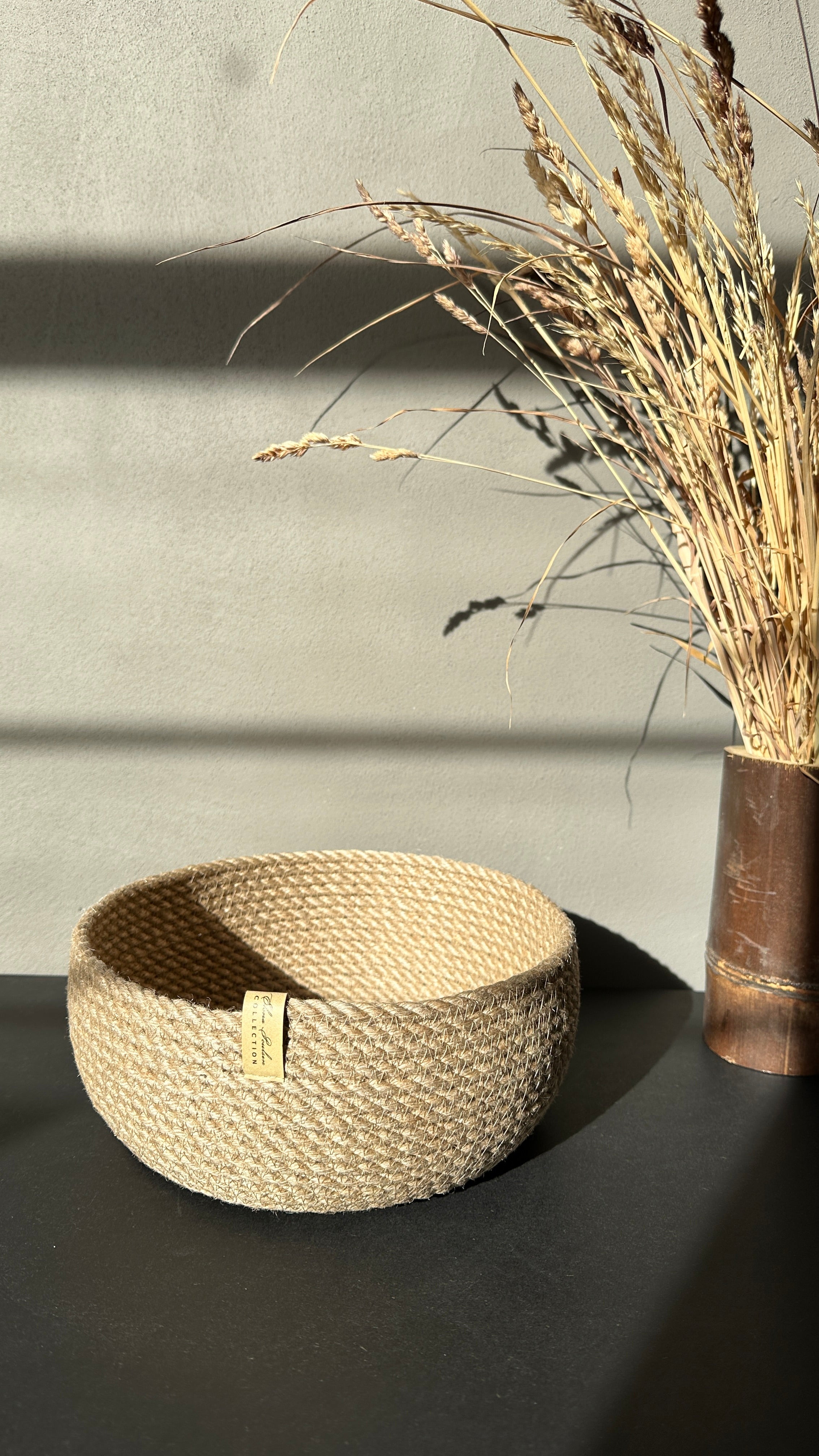großer runder Jutekorb
