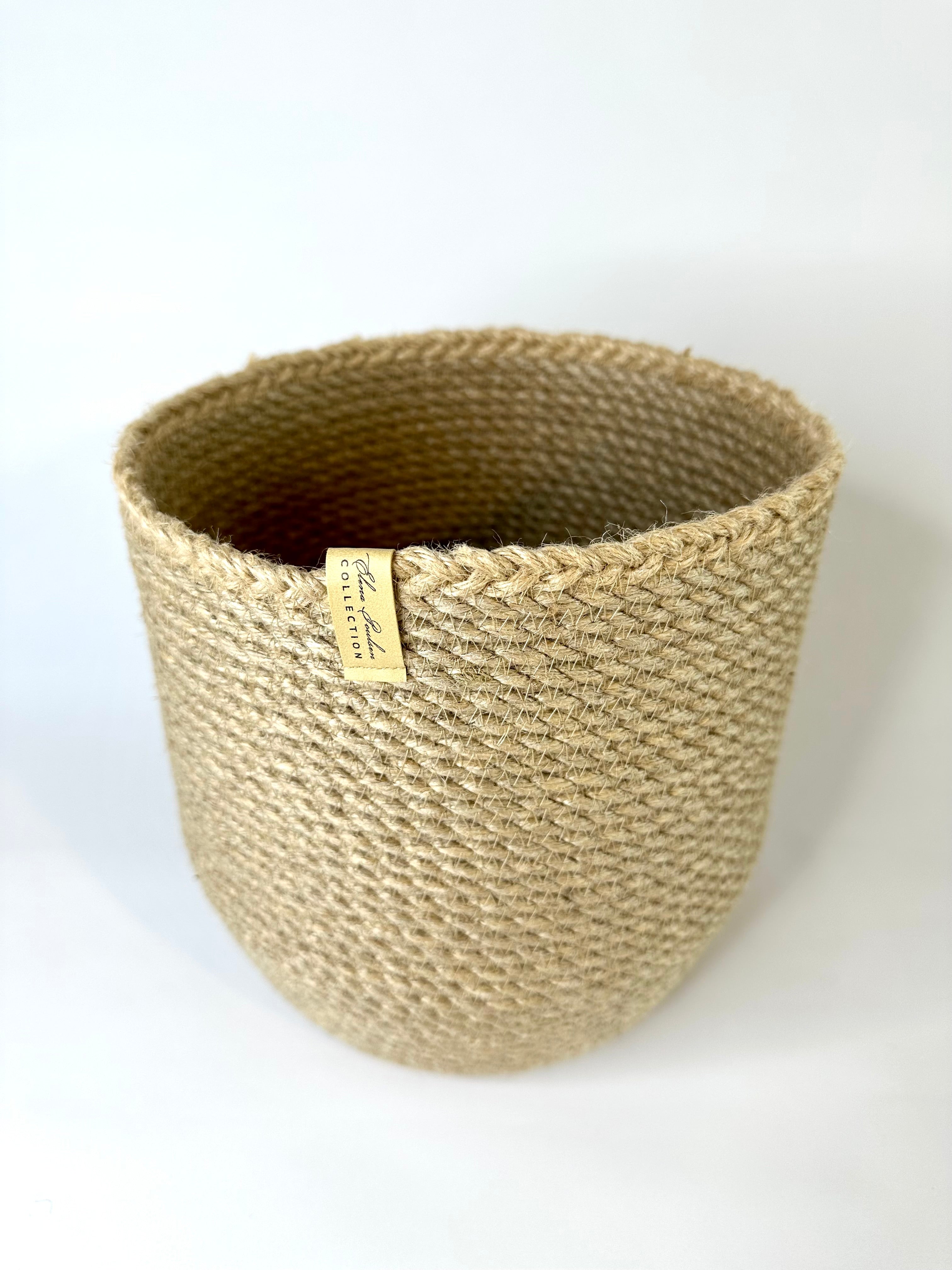 Vase/Übertopf aus Jute