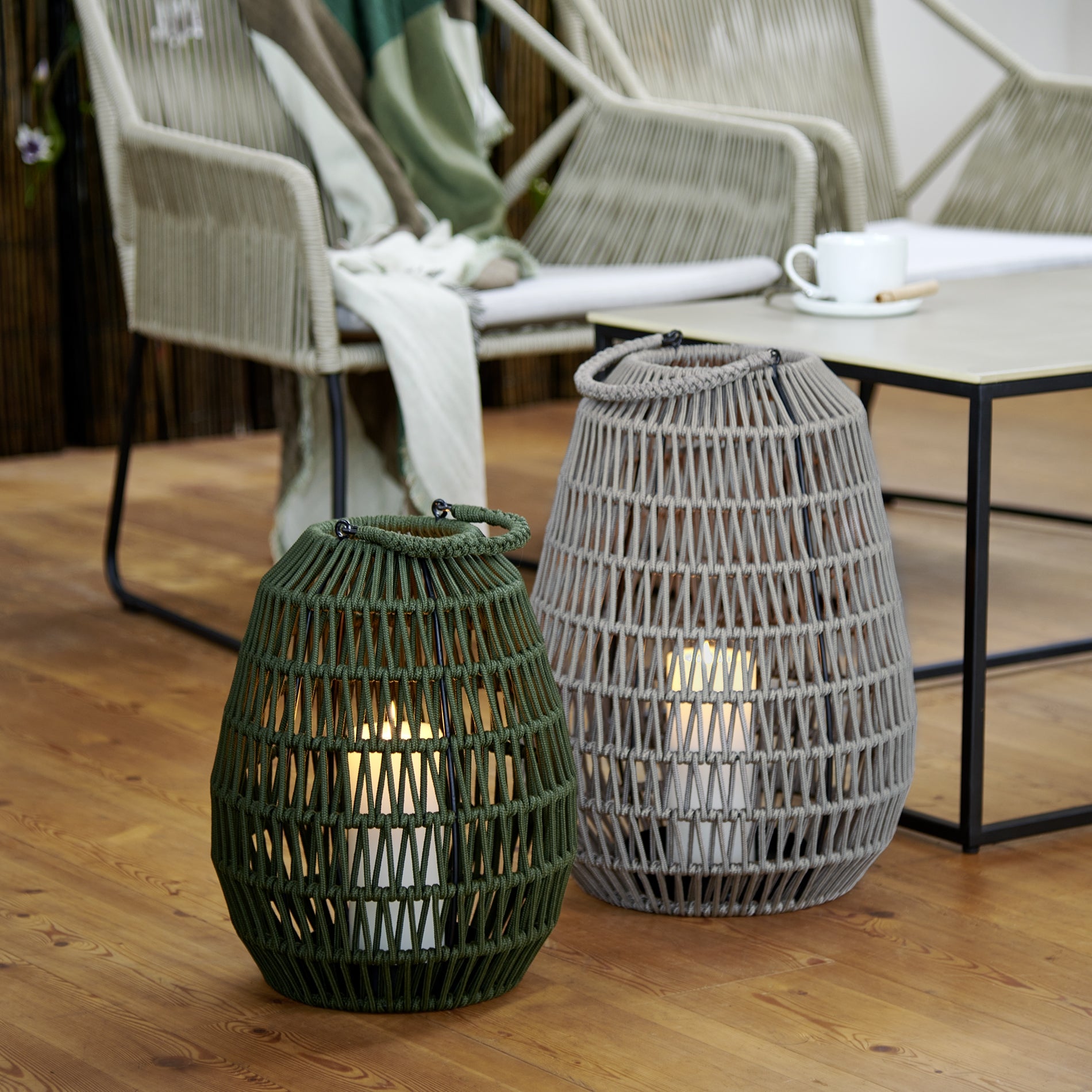 Cahaya Outdoor Laterne olive klein