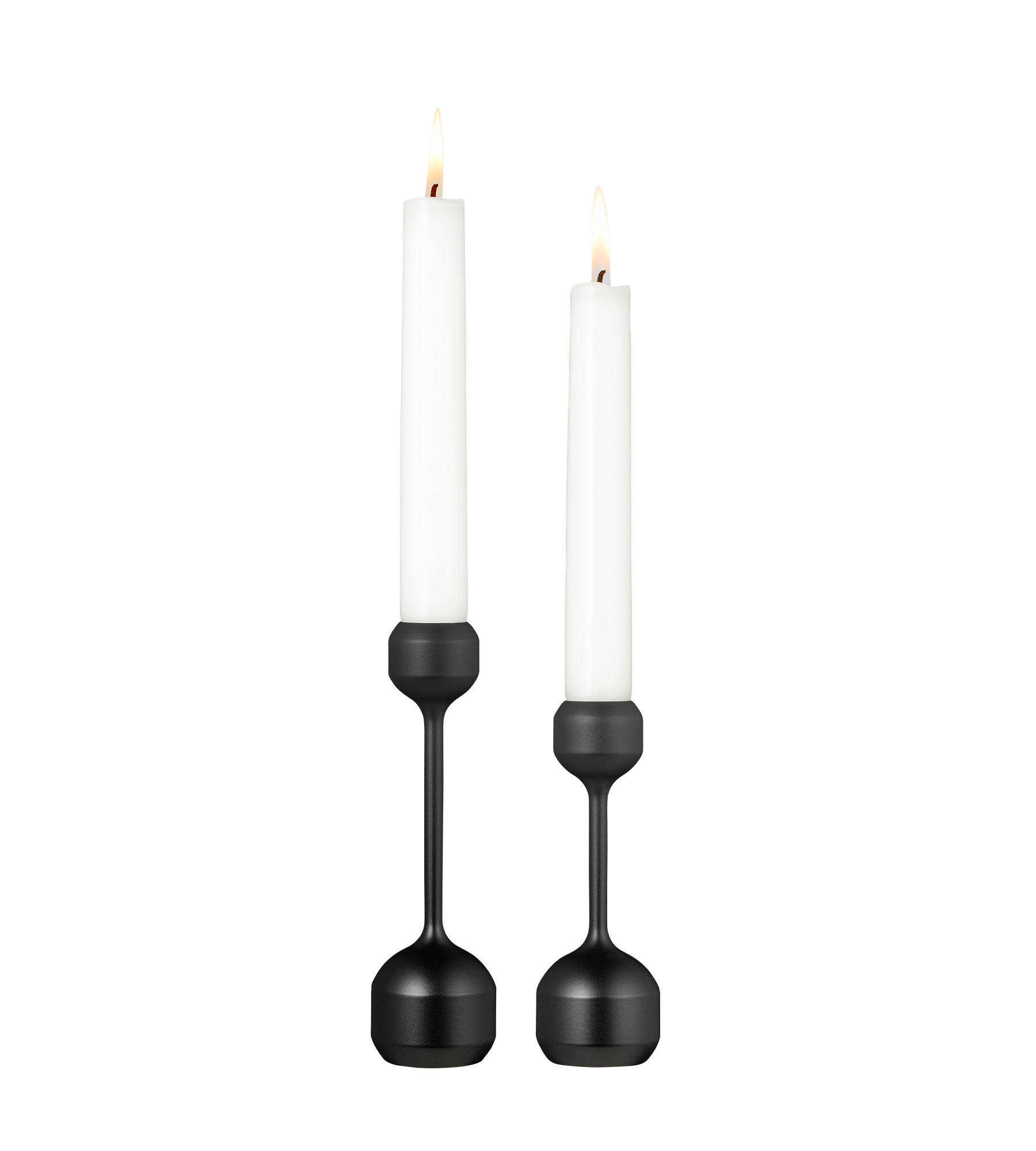 Kerzenhalter Silhouette 2er-Set Schwarz