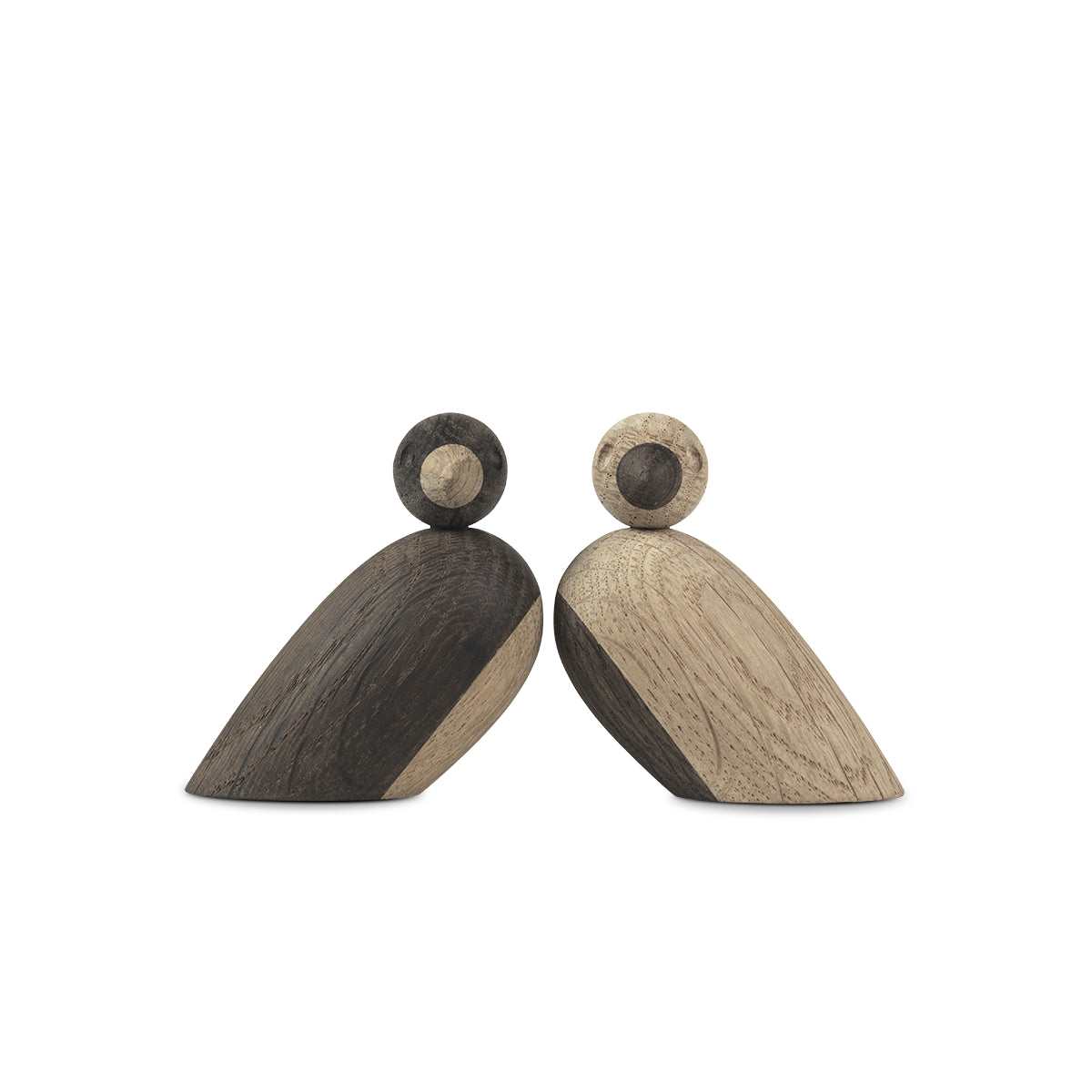 Spatzenpärchen klein Eiche/ Räuchereiche