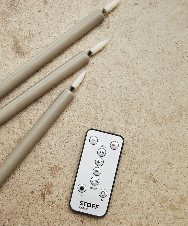 STOFF Nagel LED-Kerzen, 2 Stück Sand