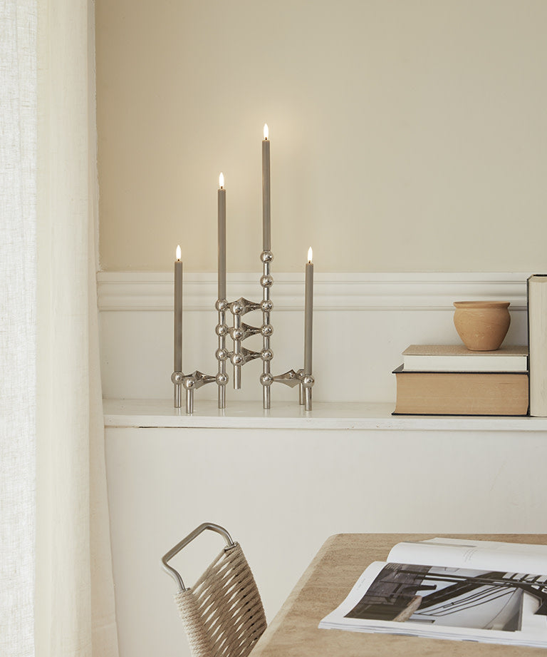 STOFF Nagel LED-Kerzen, 2 Stück Sand