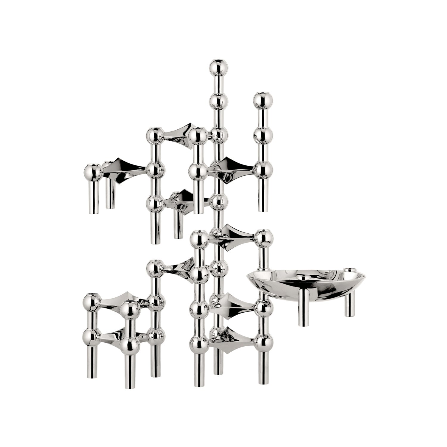 Stoff Nagel Schale chrom