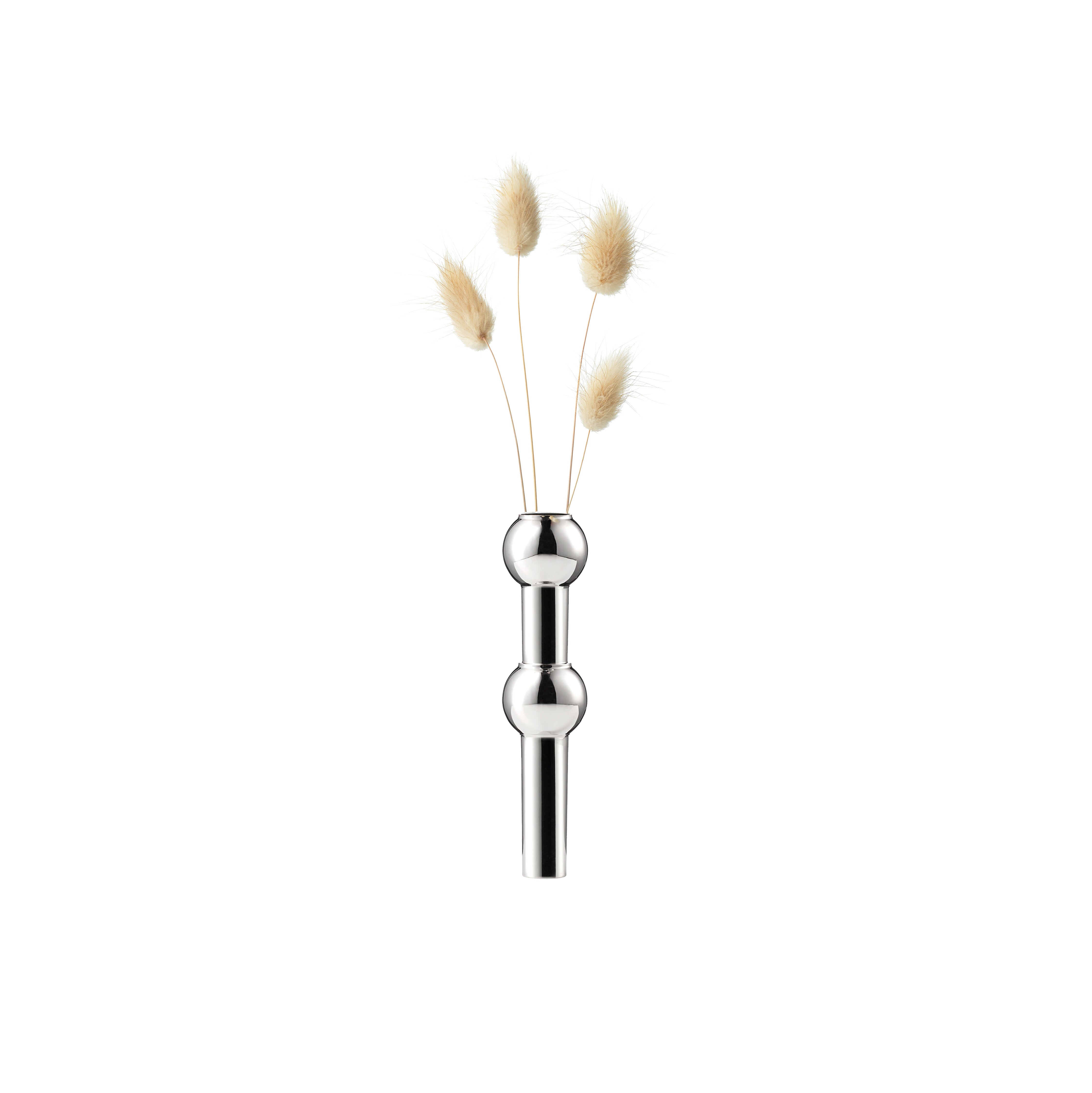 Stoff Nagel Vase chrom