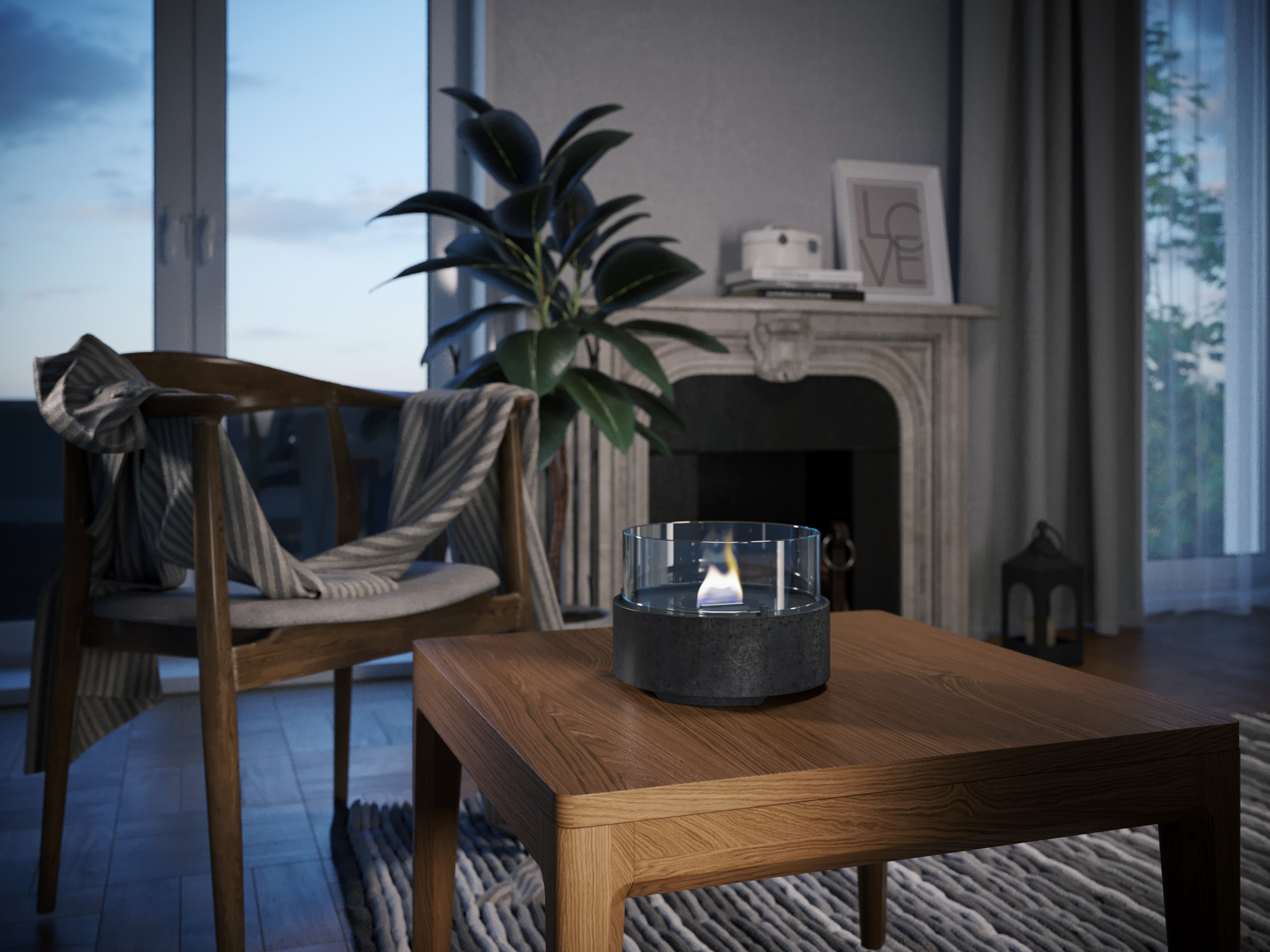 Tischfeuer Café 18 Lava black