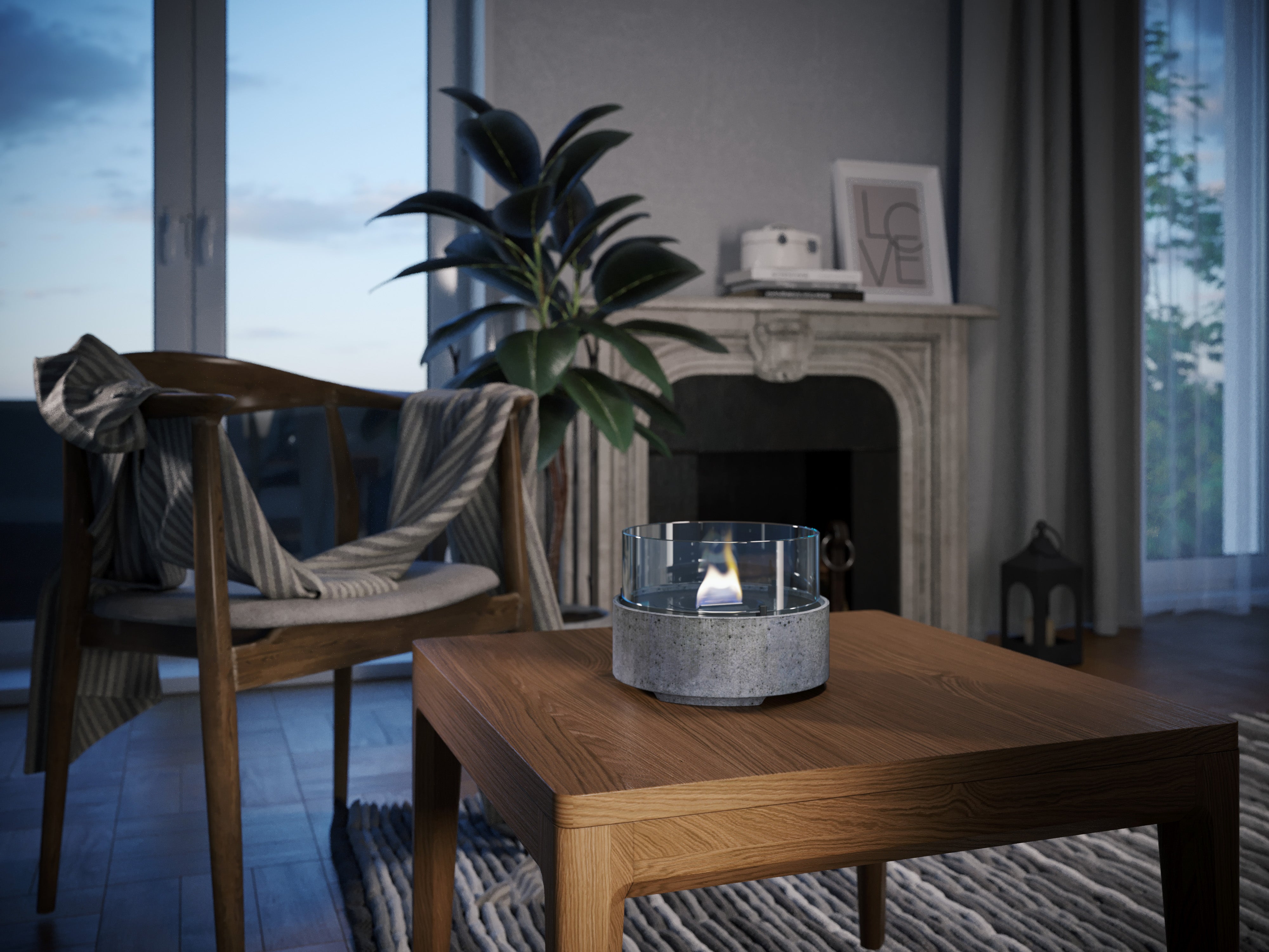 Tischfeuer Café 18 Lava grey