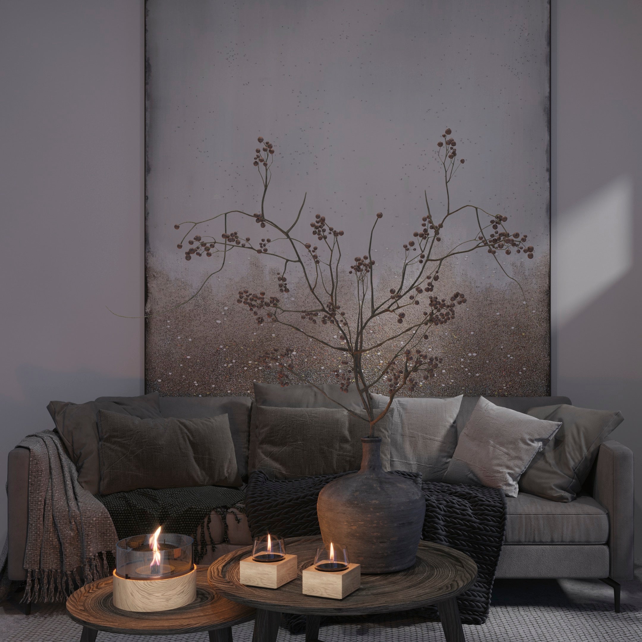 Tischfeuer Café 18 natural oak