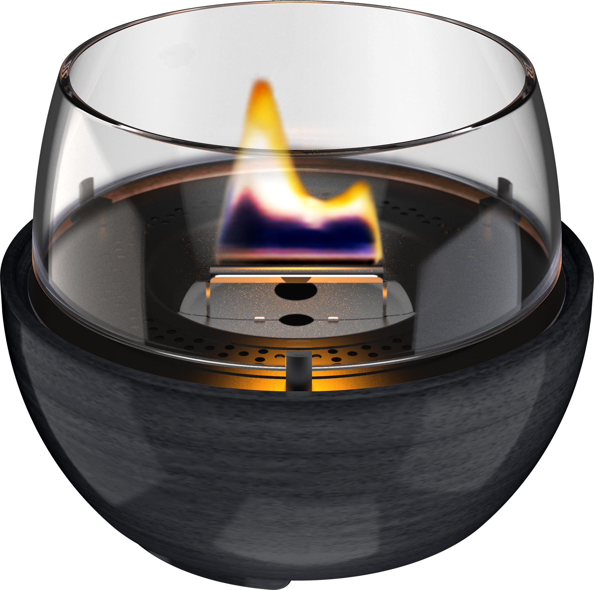 Tischfeuer Tulip 14 Reactive Glaze black