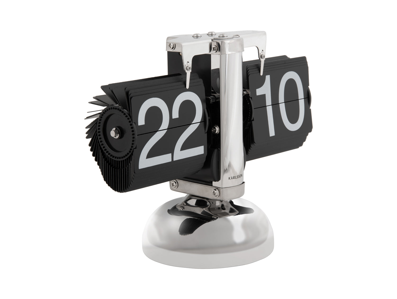 Tischuhr Small Flip silber