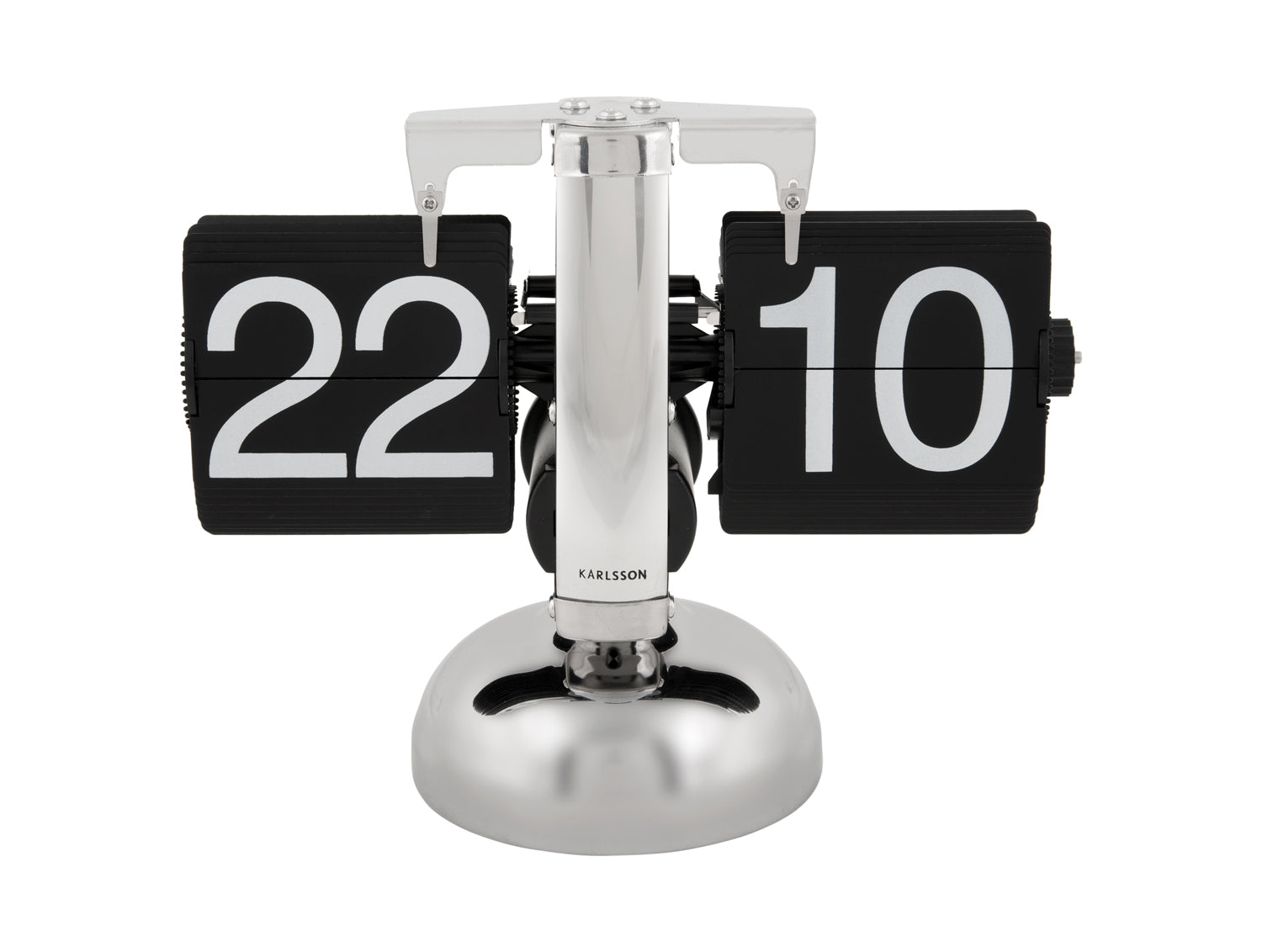 Tischuhr Small Flip silber