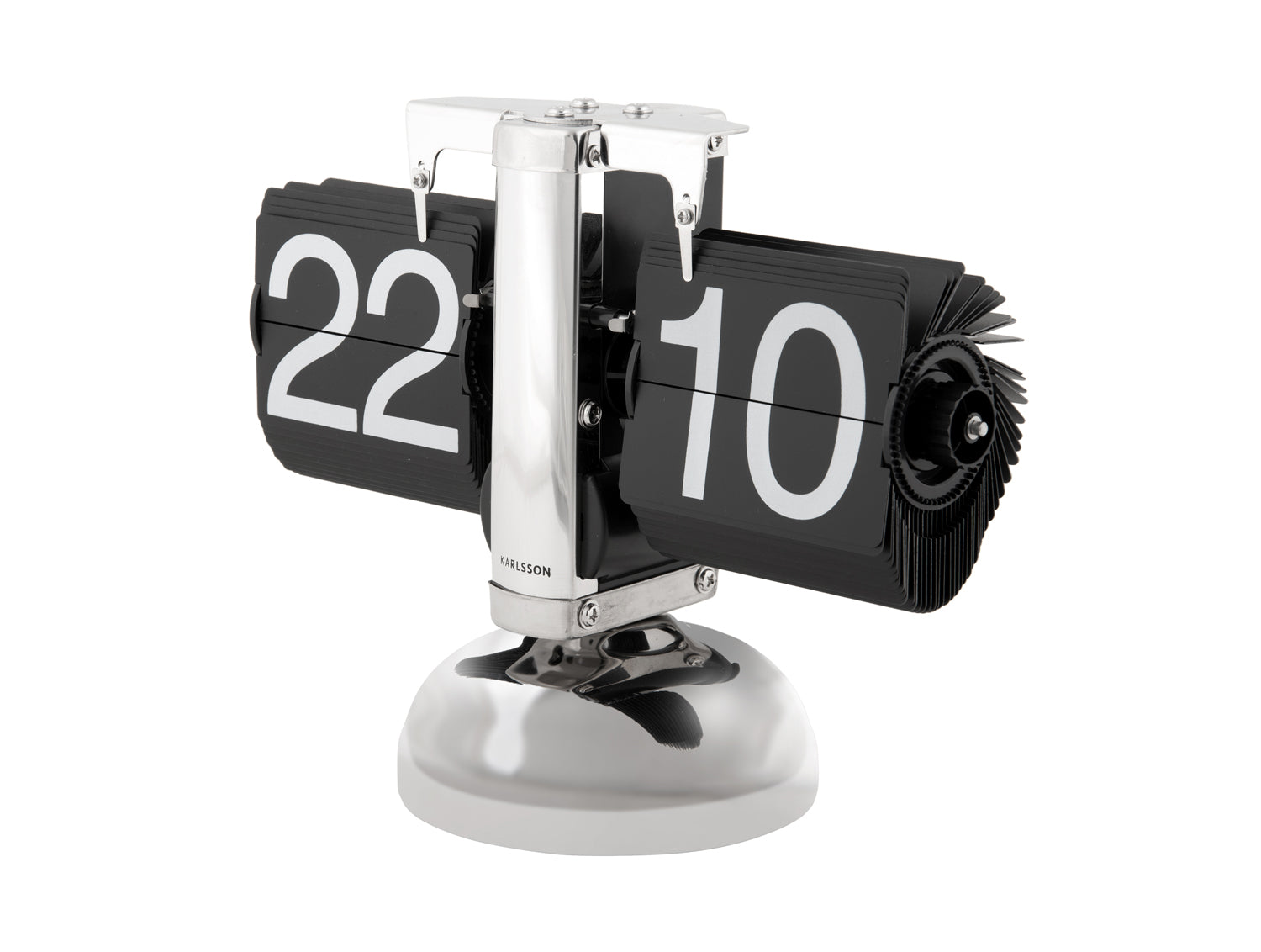 Tischuhr Small Flip silber