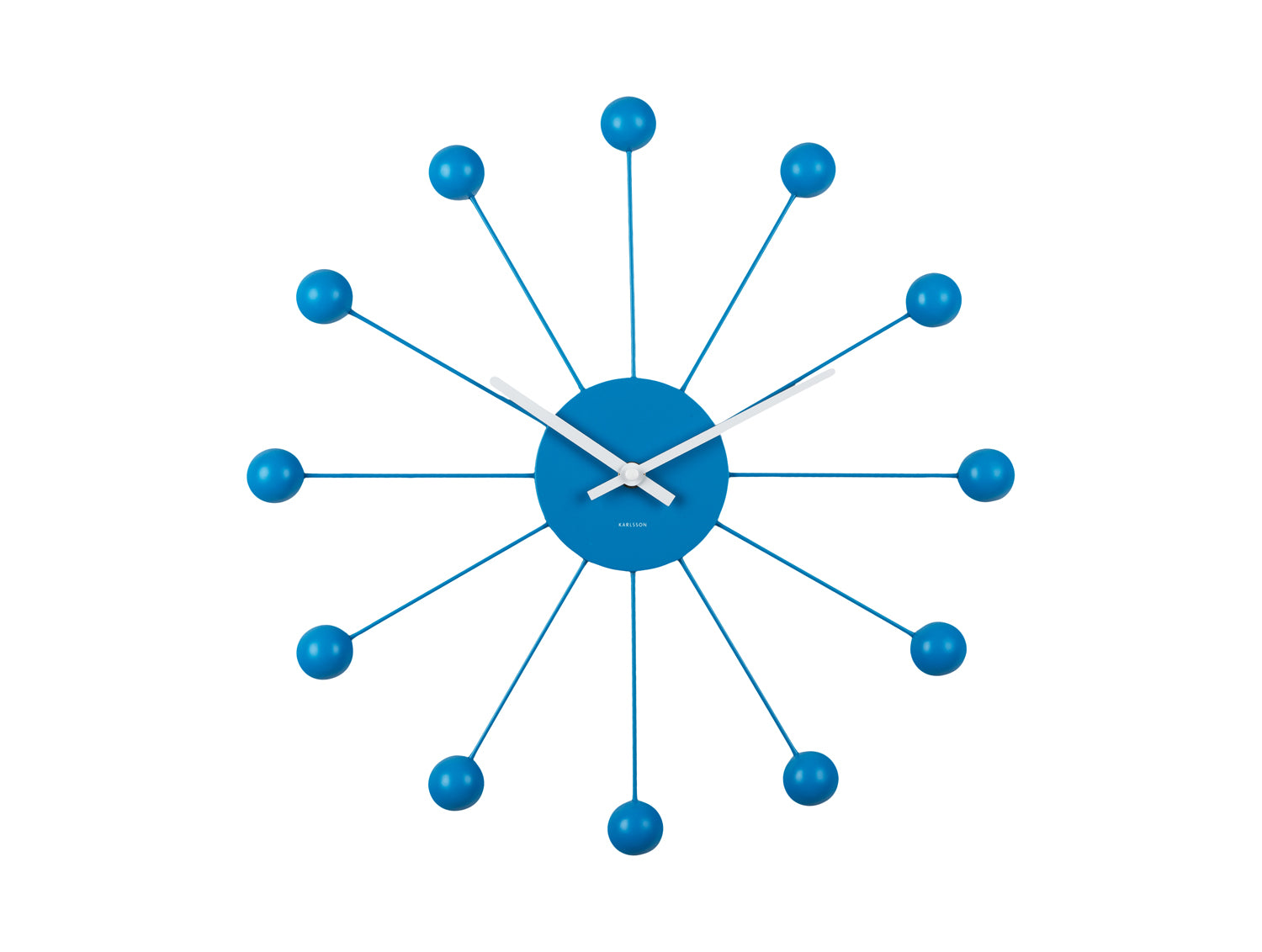 Wanduhr Funky Spider blau