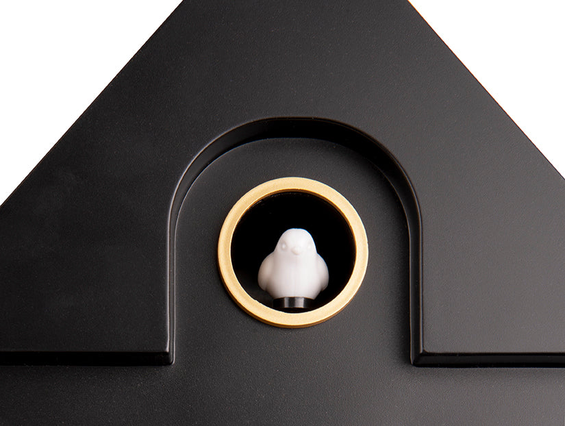 Wanduhr Modern Cuckoo schwarz