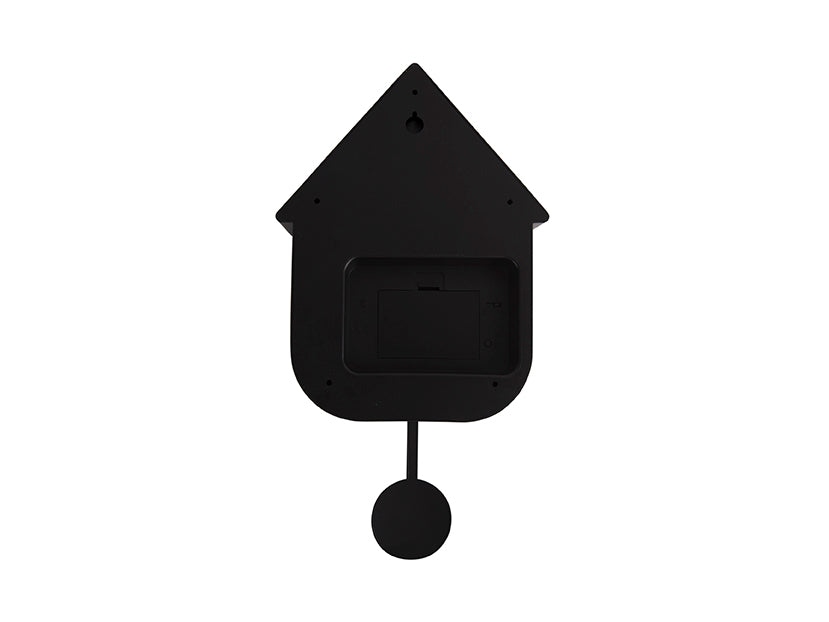Wanduhr Modern Cuckoo schwarz