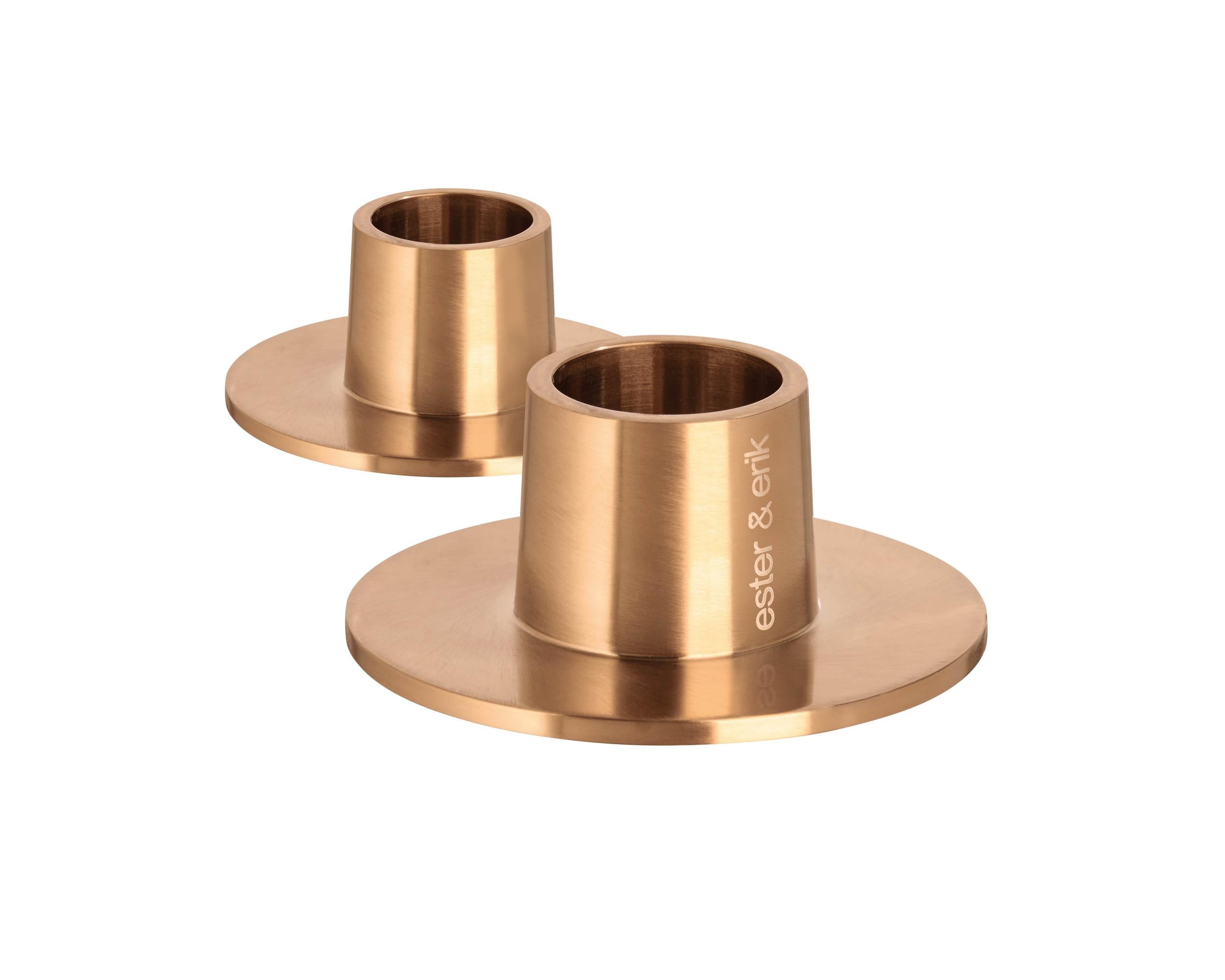 Kerzenhalter rosegold 2er-Set