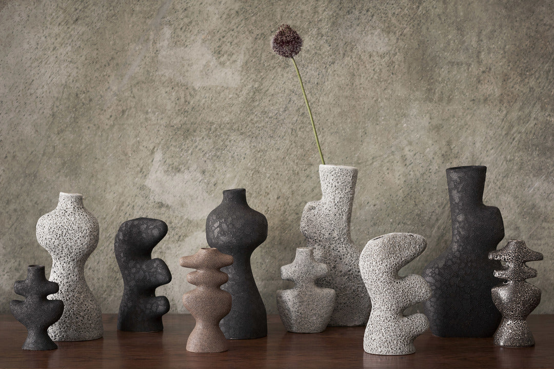 Yara Vase - mittel - Grau