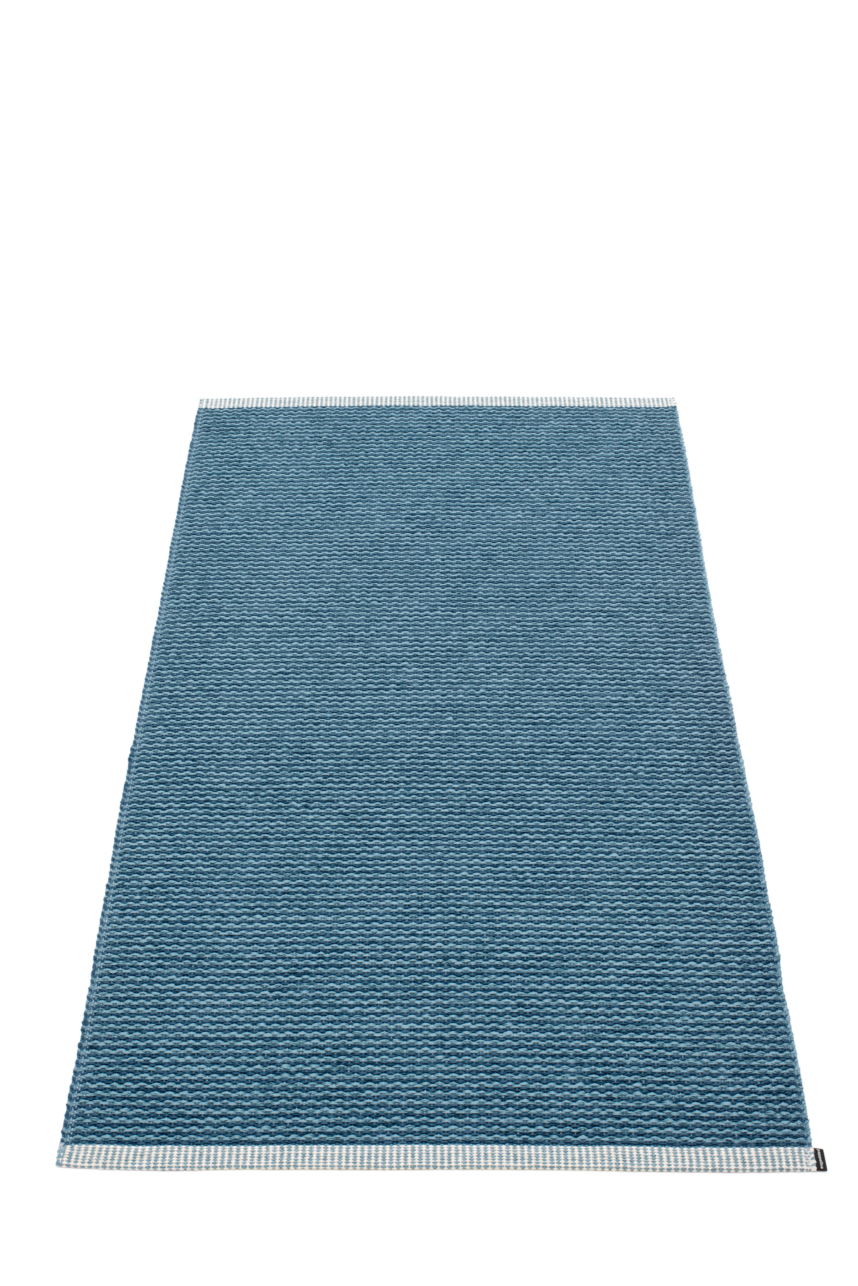 Teppich Mono 85x160cm ocean blue/dove blue