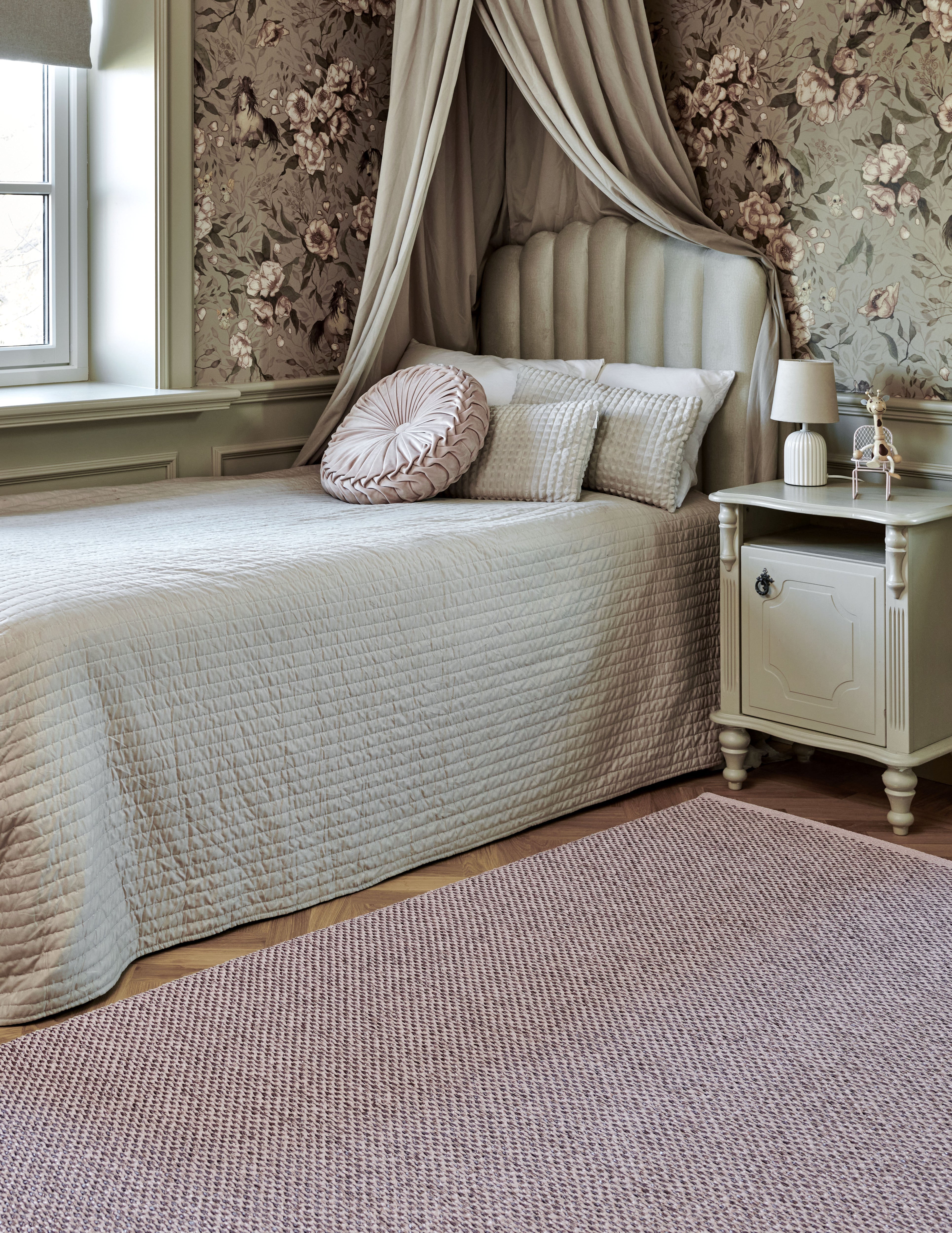 Teppich Svea 70x90cm lilac metallic/ pale rose