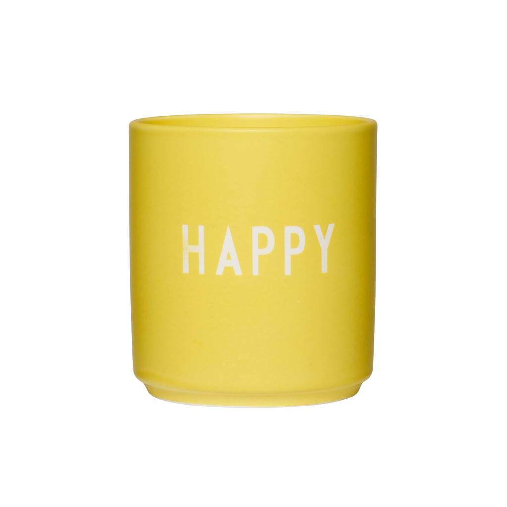 FAVOURITE Becher HAPPY gelb