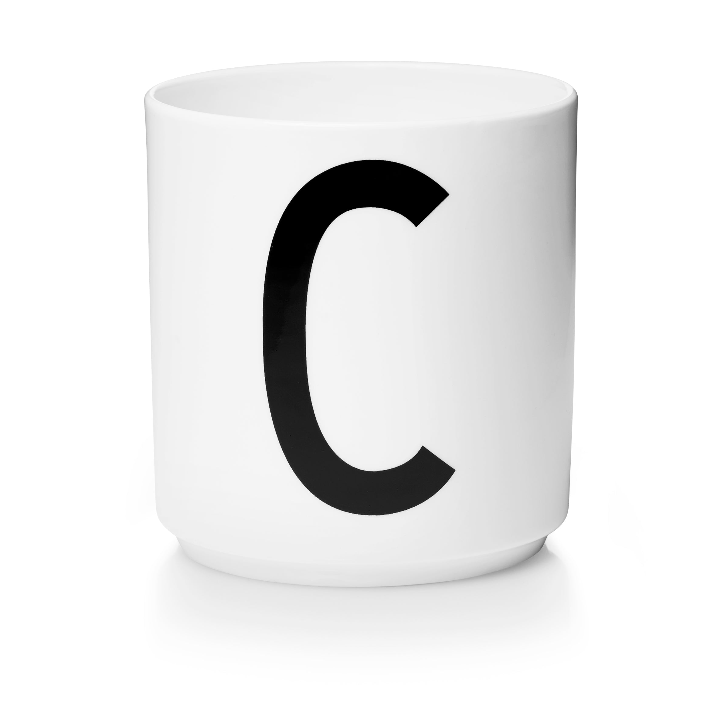 Personal Porzellan Becher weiß