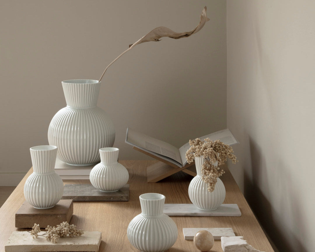 Lyngby Tura Vase weiß 34 cm