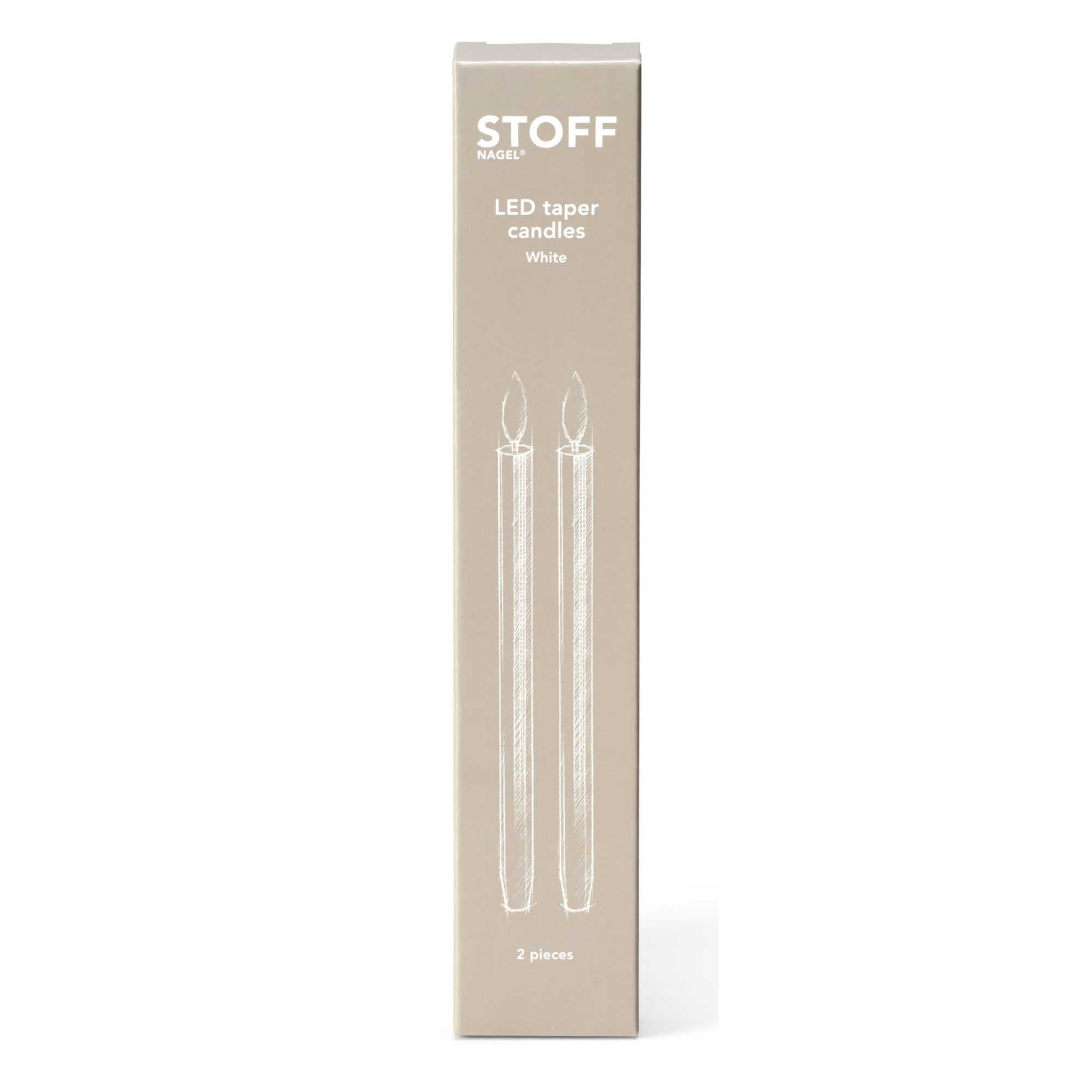 STOFF Nagel LED-Kerzen, 2 Stück Sand
