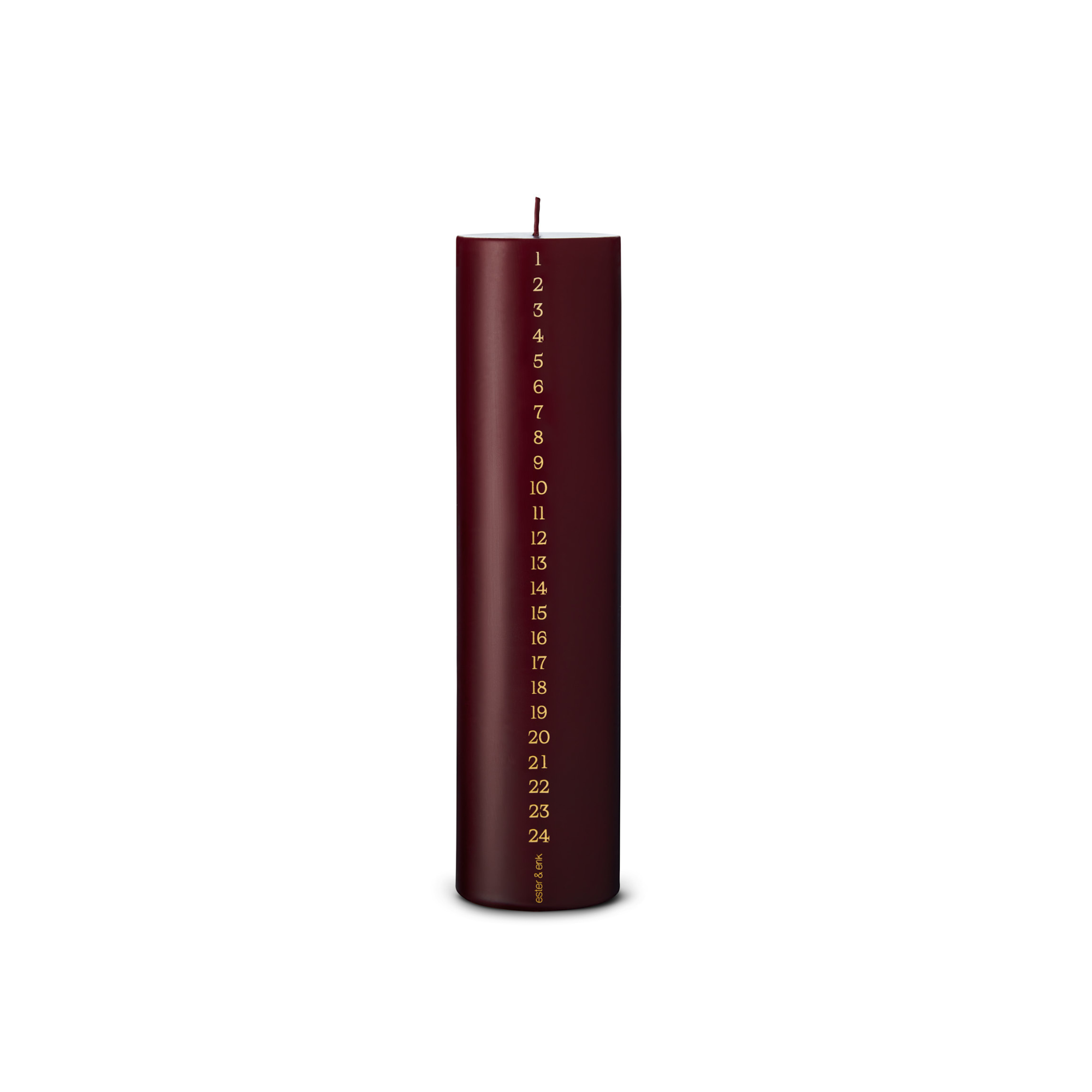 Kalenderkerze Block deep wine