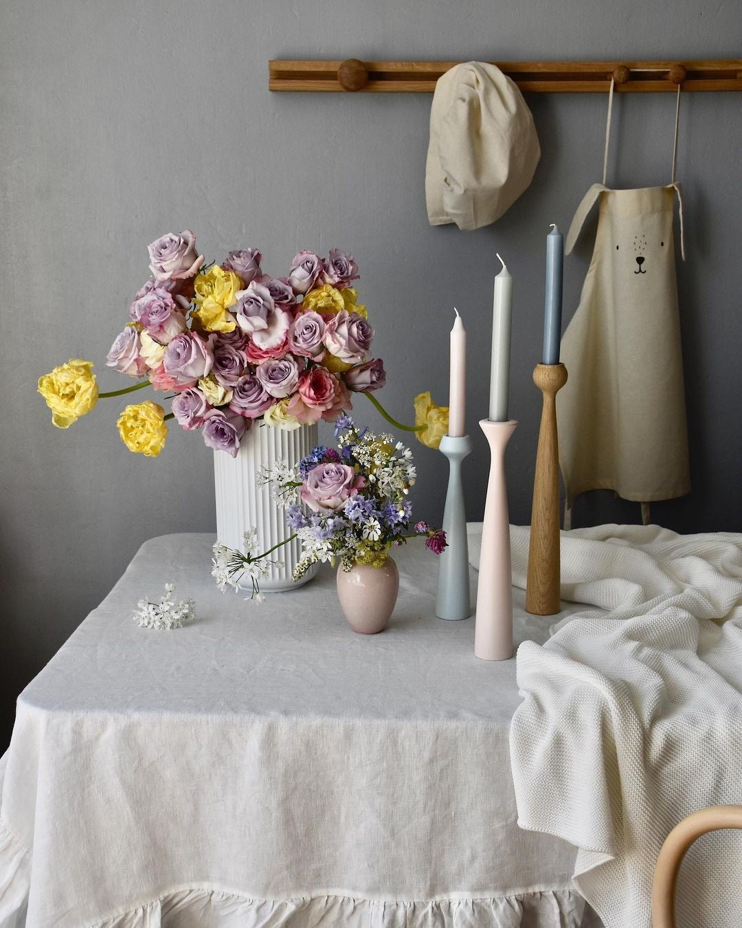 Kerzenhalter Rose cool Grey
