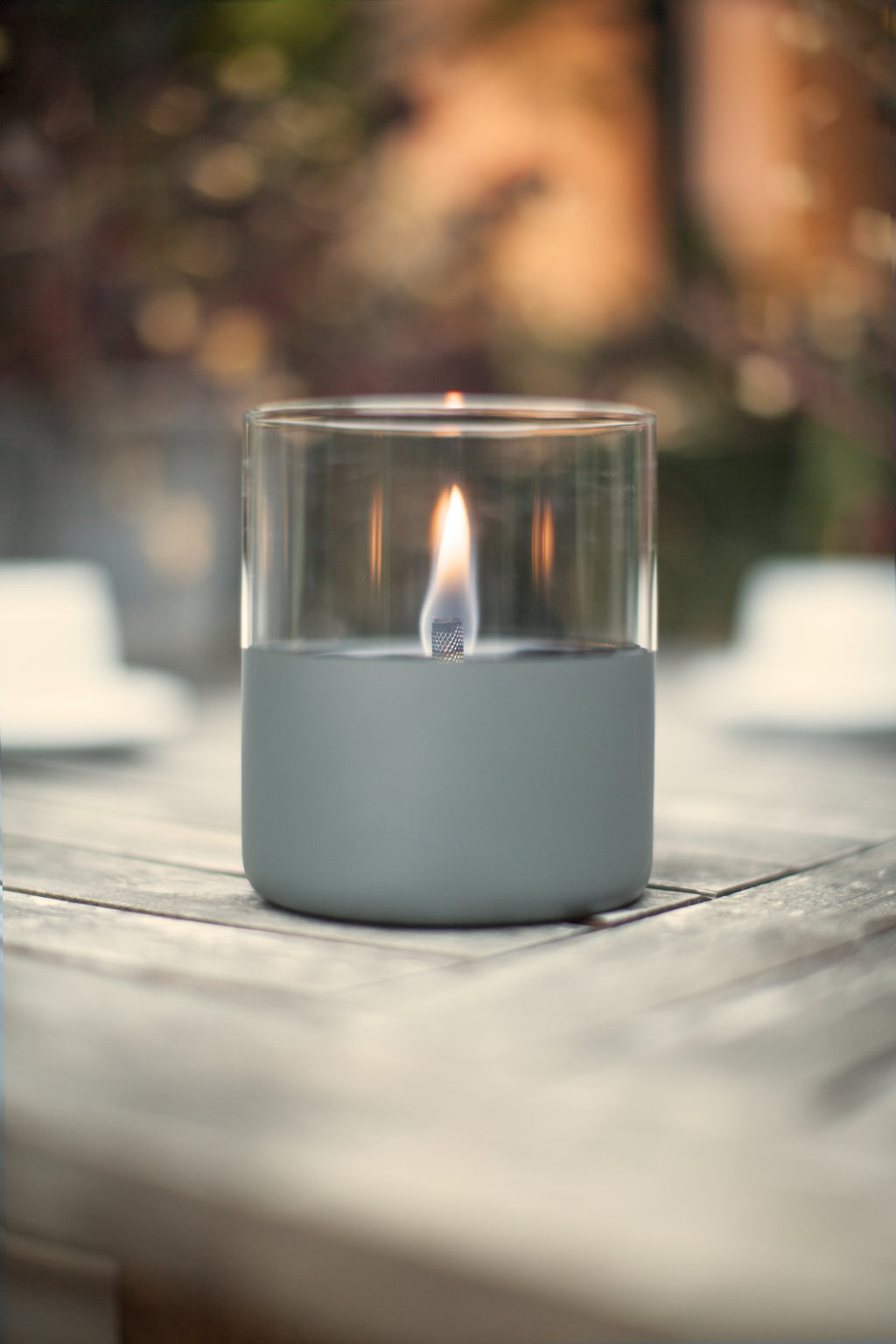 Tischfeuer Geschenkset Lilly 10 Grey + 0,5l Tenderfuel