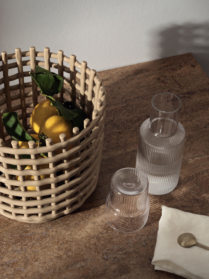Ceramic Korb - Groß - Cashmere